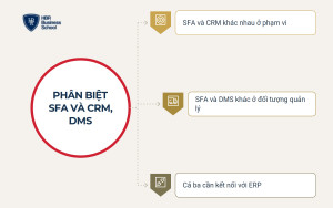 Phân biệt SFA và CRM, DMS