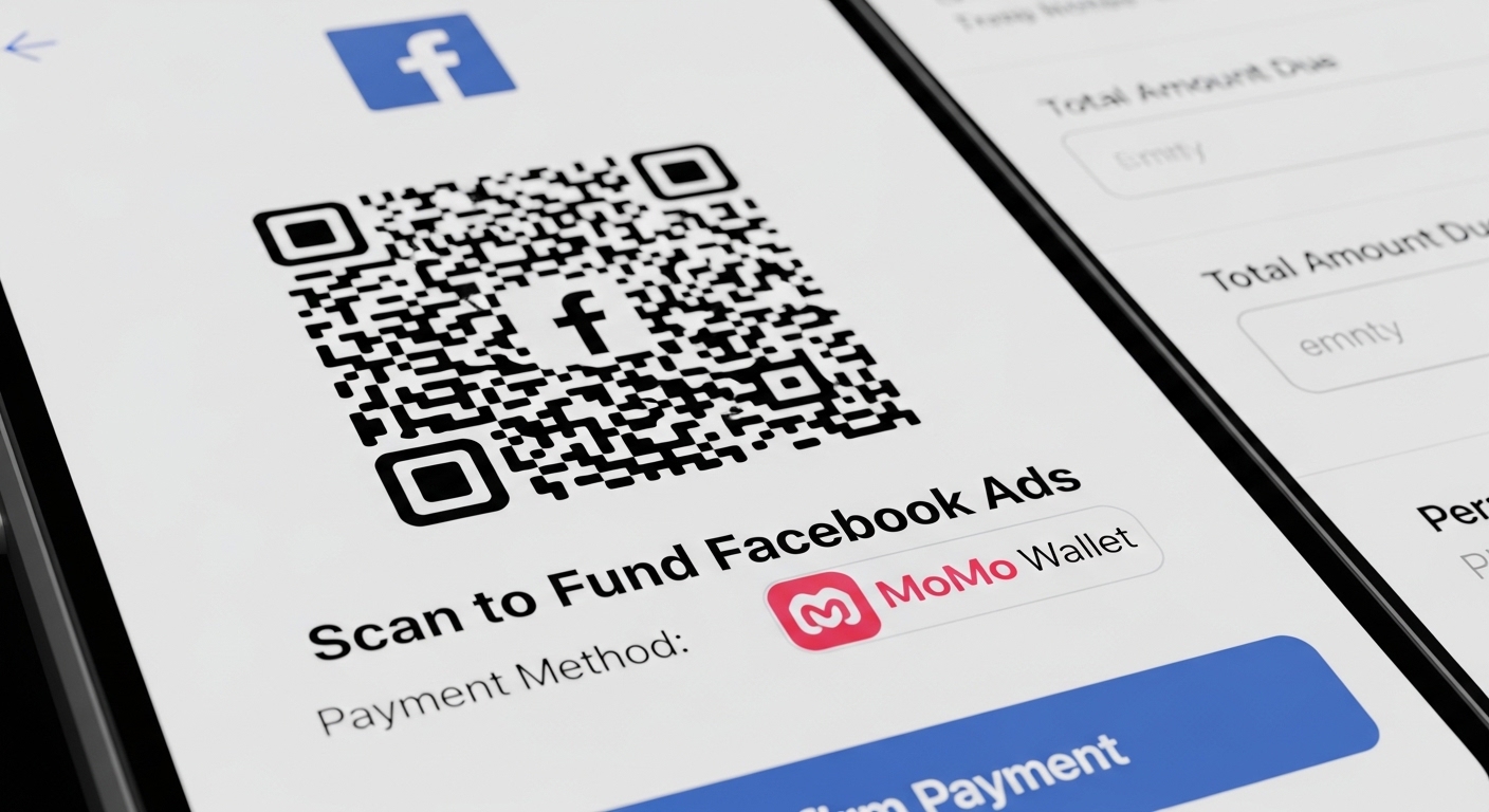 Mã QR nạp tiền quảng cáo Facebook qua ví MoMo