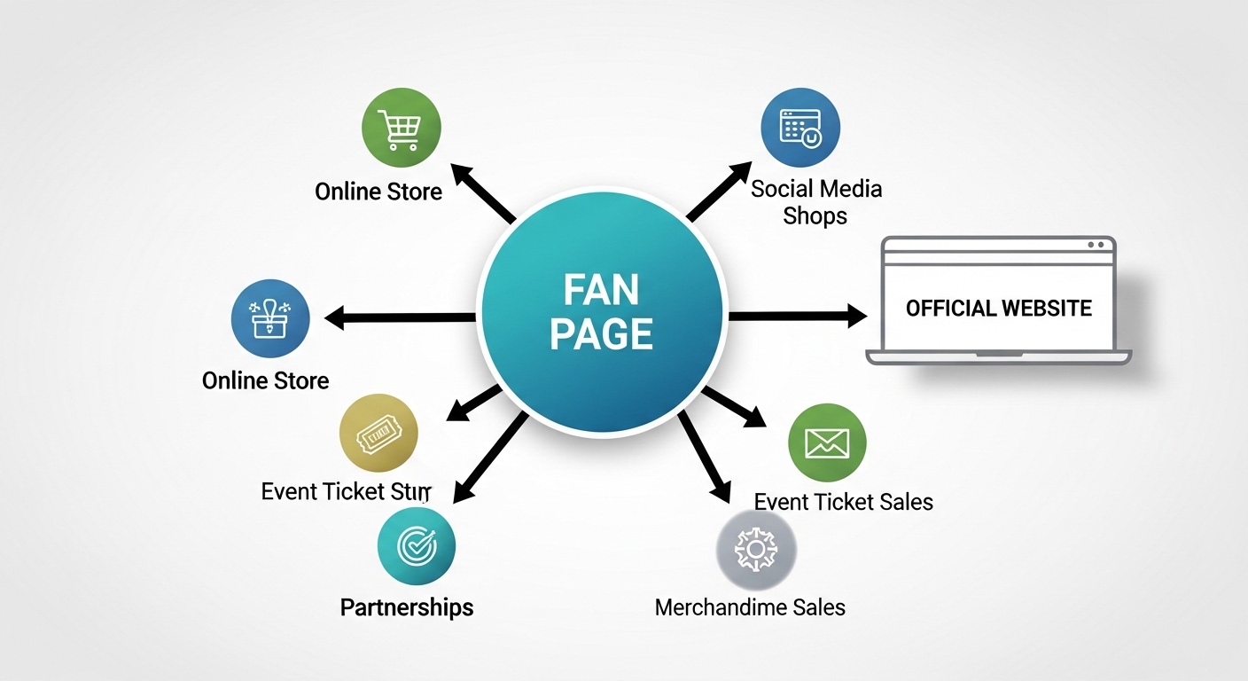 so-do-mo-ta-mot-fanpage-la-trung-tam-ket-noi-va-keo-traffic-ve-website-cac-kenh-ban-hang-khac Sơ đồ mô tả fanpage là trung tâm kết nối và kéo traffic về website và các kênh bán hàng khác